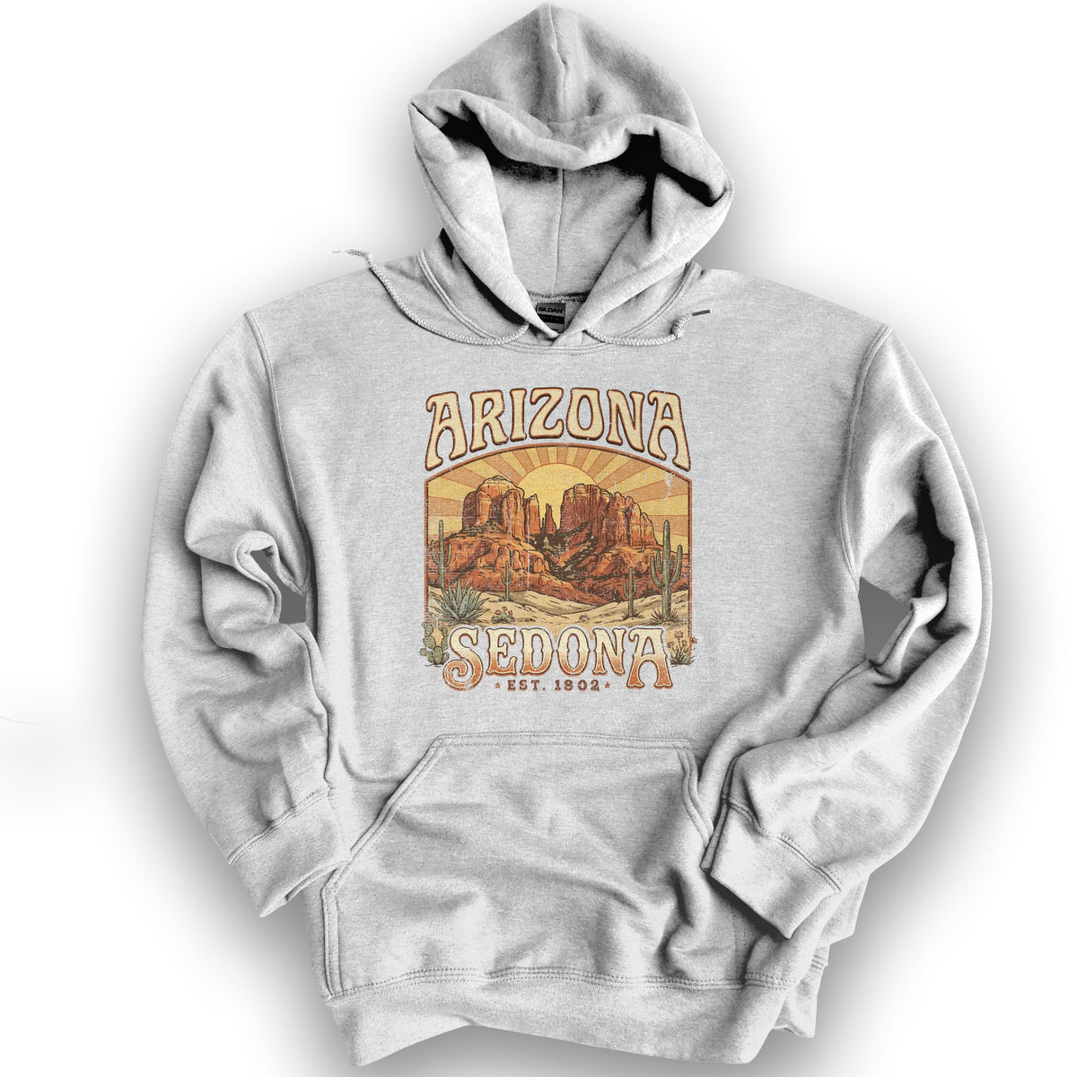 Sedona Arizona Sunset Hoodie - Ash