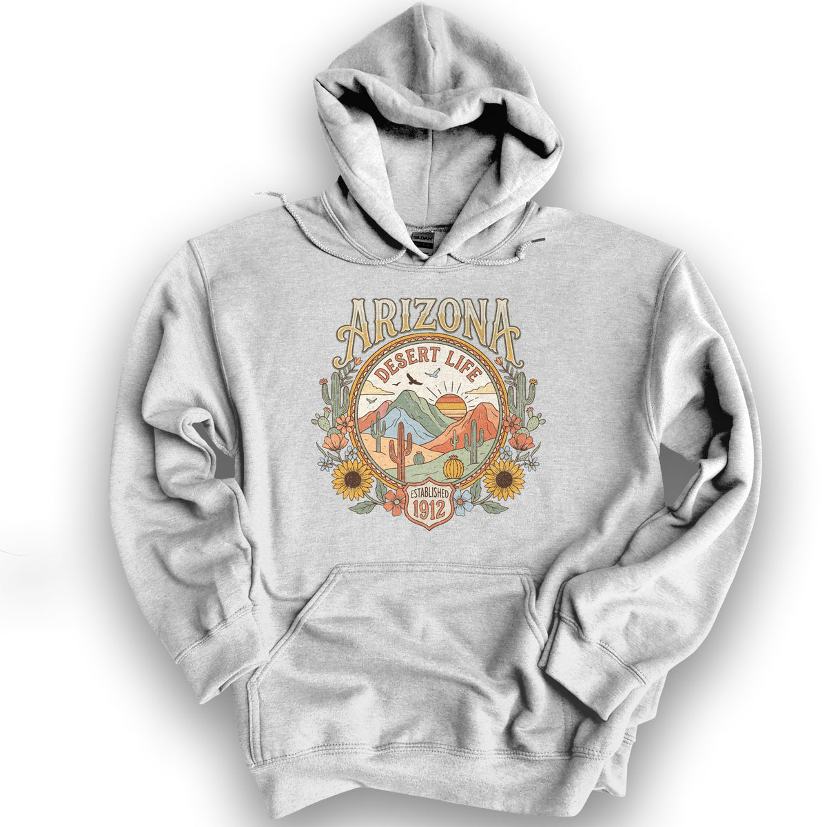 Arizona Desert Life Hoodie - Ash