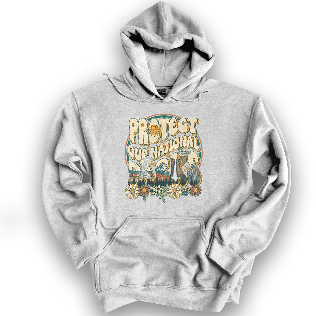 Protect Our Parks Groovy Hoodie - Ash