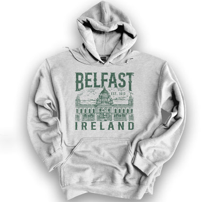 Belfast Ireland Hoodie - Ash