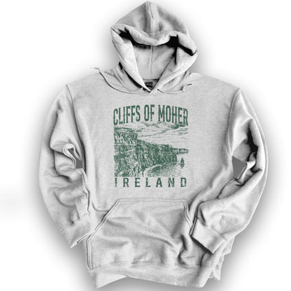 Cliffs Of Moher Sketch Hoodie - Ash