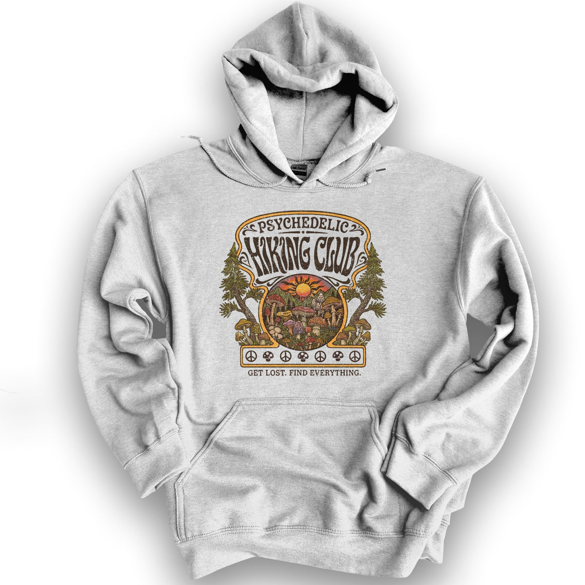 Pyschedelic Hiking Club V2 Hoodie - Ash