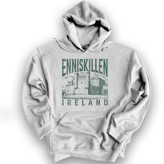 Enniskillen Ireland Sketch Hoodie - Ash