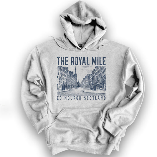 Royal Mile Scotland Sketch Hoodie - Ash
