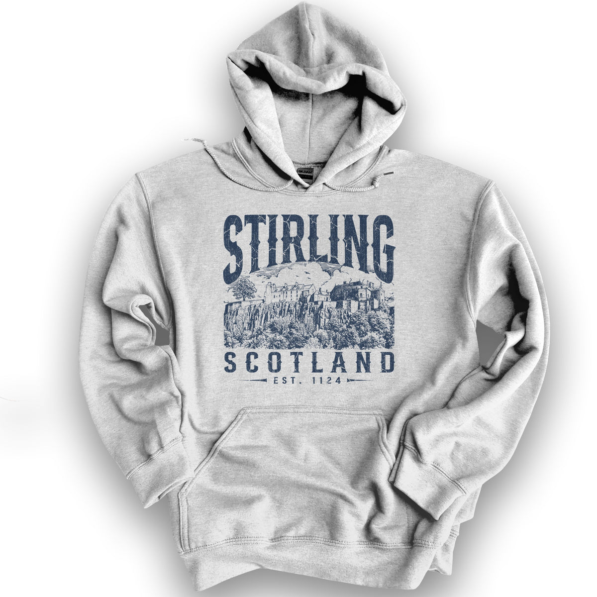 Stirling Scotland Sketch Hoodie - Ash