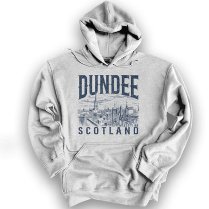 Dundee Scotland Sketch Hoodie - Ash