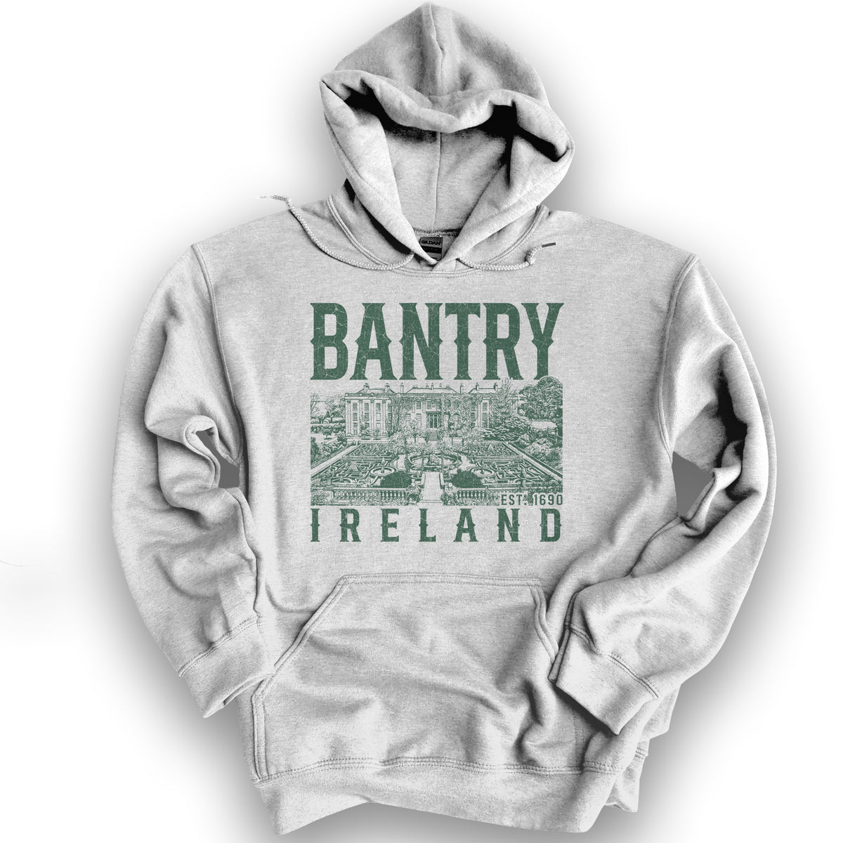 Bantry Ireland Sketch Hoodie - Ash