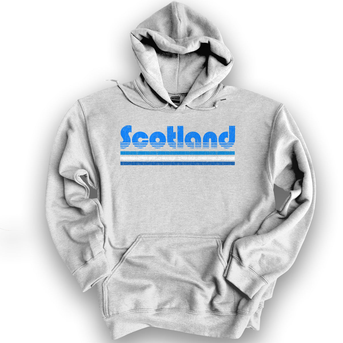 Scotland Retro Stripe Hoodie - Ash