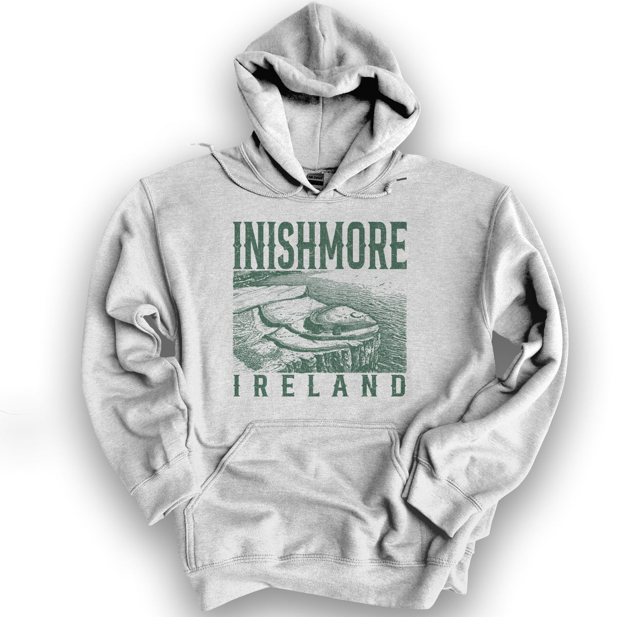 Inishmore Ireland Sketch Hoodie - Ash