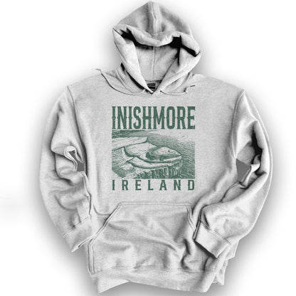 Inishmore Ireland Sketch Hoodie - Ash