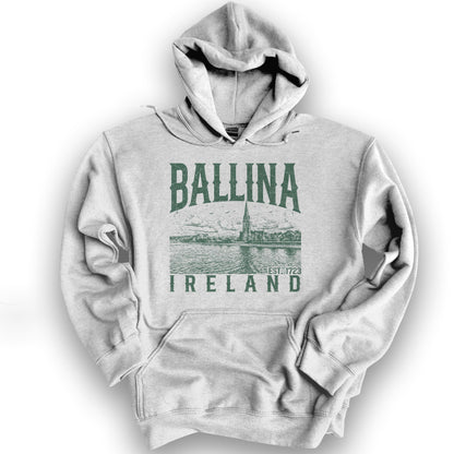 Ballina Ireland Sketch Hoodie - Ash
