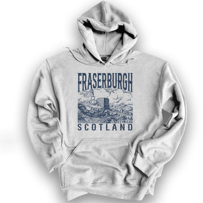 Fraserburgh Scotland Sketch Hoodie - Ash