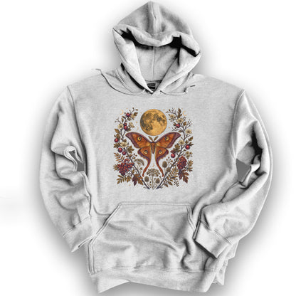 Harvest Moon Moth Hoodie - Ash