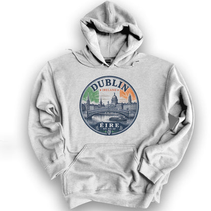 Dublin Badge Hoodie - Ash