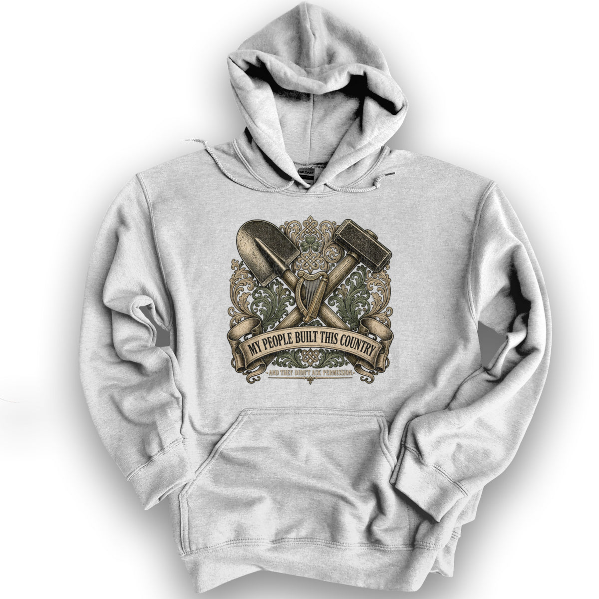 Irish Built Hoodie - Ash