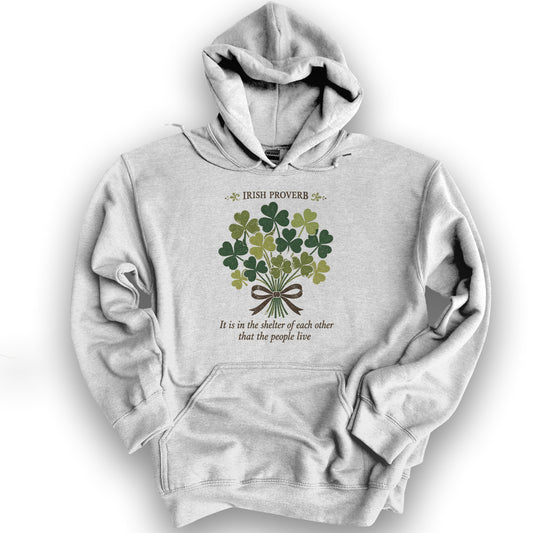 Irish Proverb Shelter Hoodie - Ash
