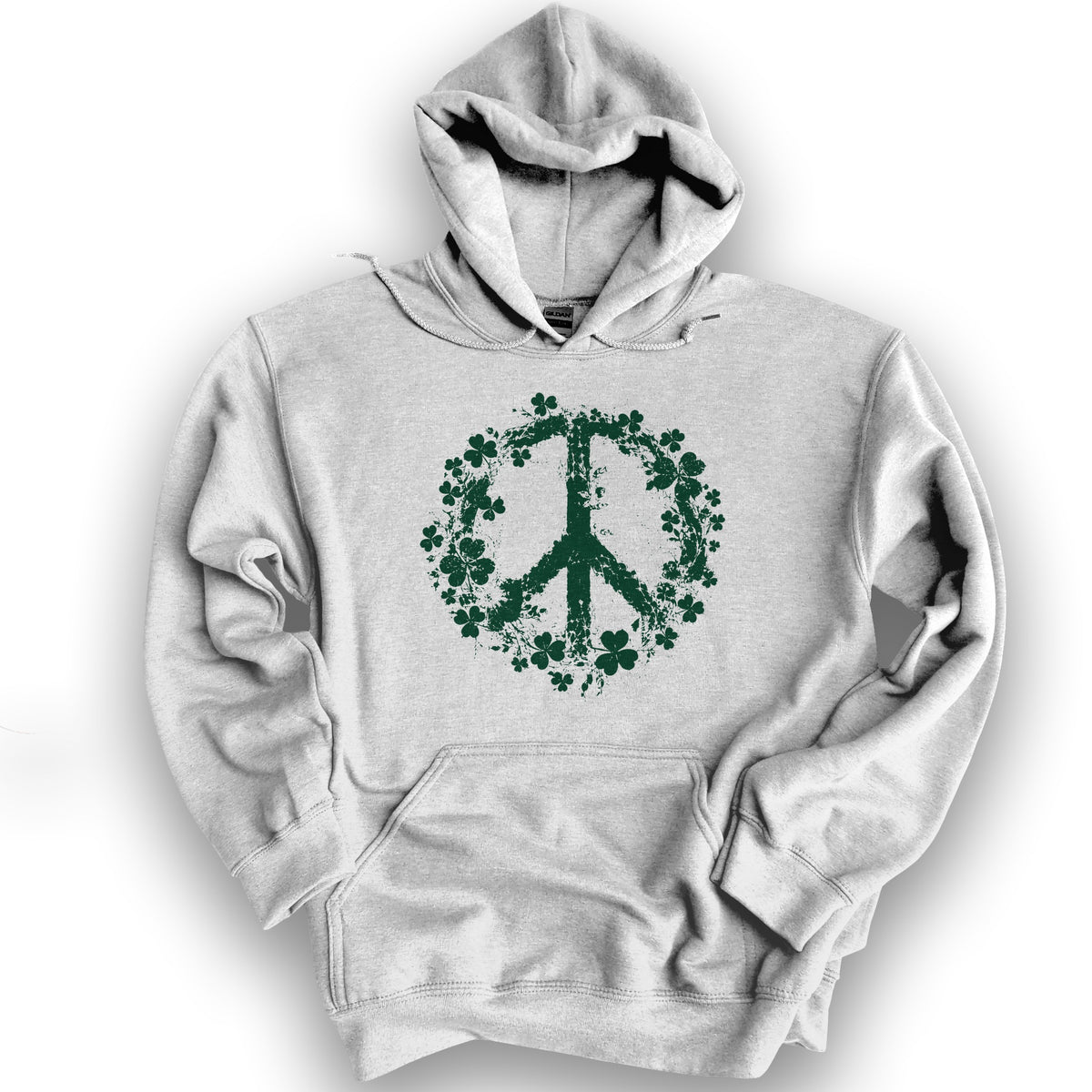 Shamrock Peace Hoodie - Ash