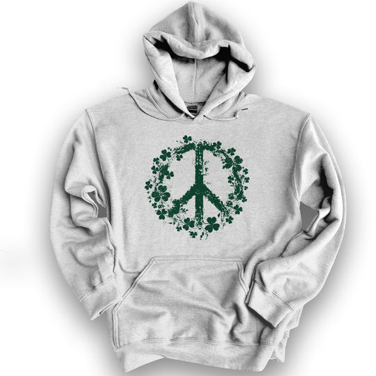 Shamrock Peace Hoodie - Ash
