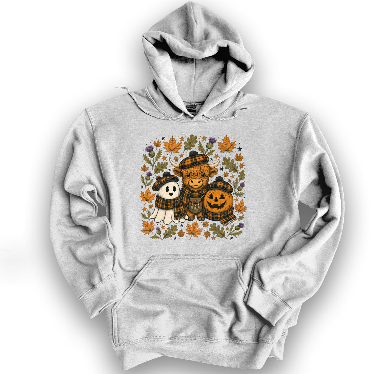 Autumn Plaid Trio Hoodie - Ash