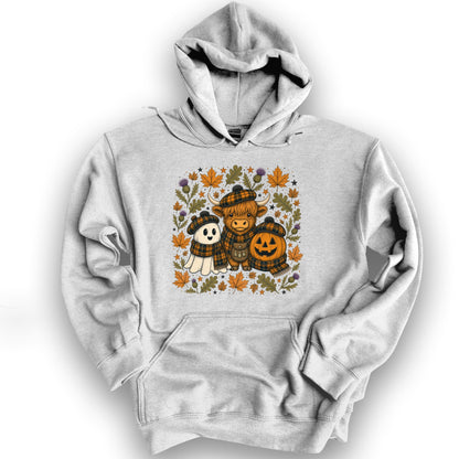 Autumn Plaid Trio Hoodie - Ash