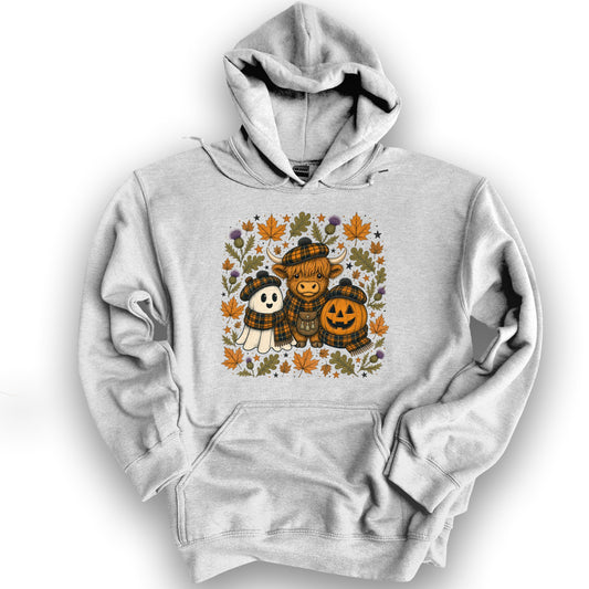 Autumn Plaid Trio Hoodie - Ash