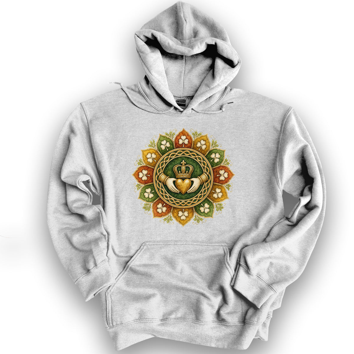 Claddagh Fall Mandala Hoodie - Ash