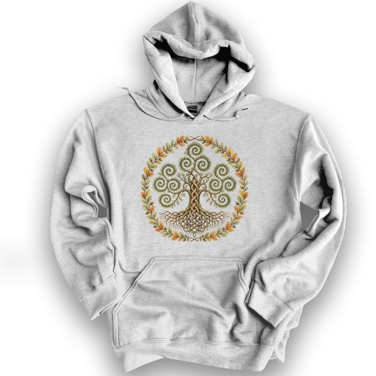 Triskele Tree Of Life Hoodie - Ash