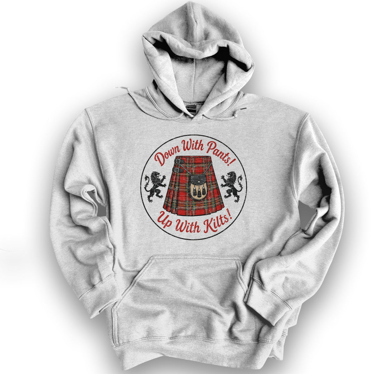 Up With Kilts Hoodie - Ash