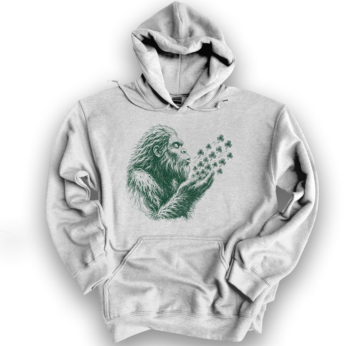 Bigfoot Shamrocks Hoodie - Ash