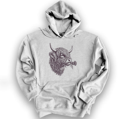 Coo With Thistle Hoodie - Ash