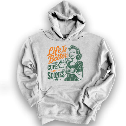 Cuppa Scones Hoodie - Ash