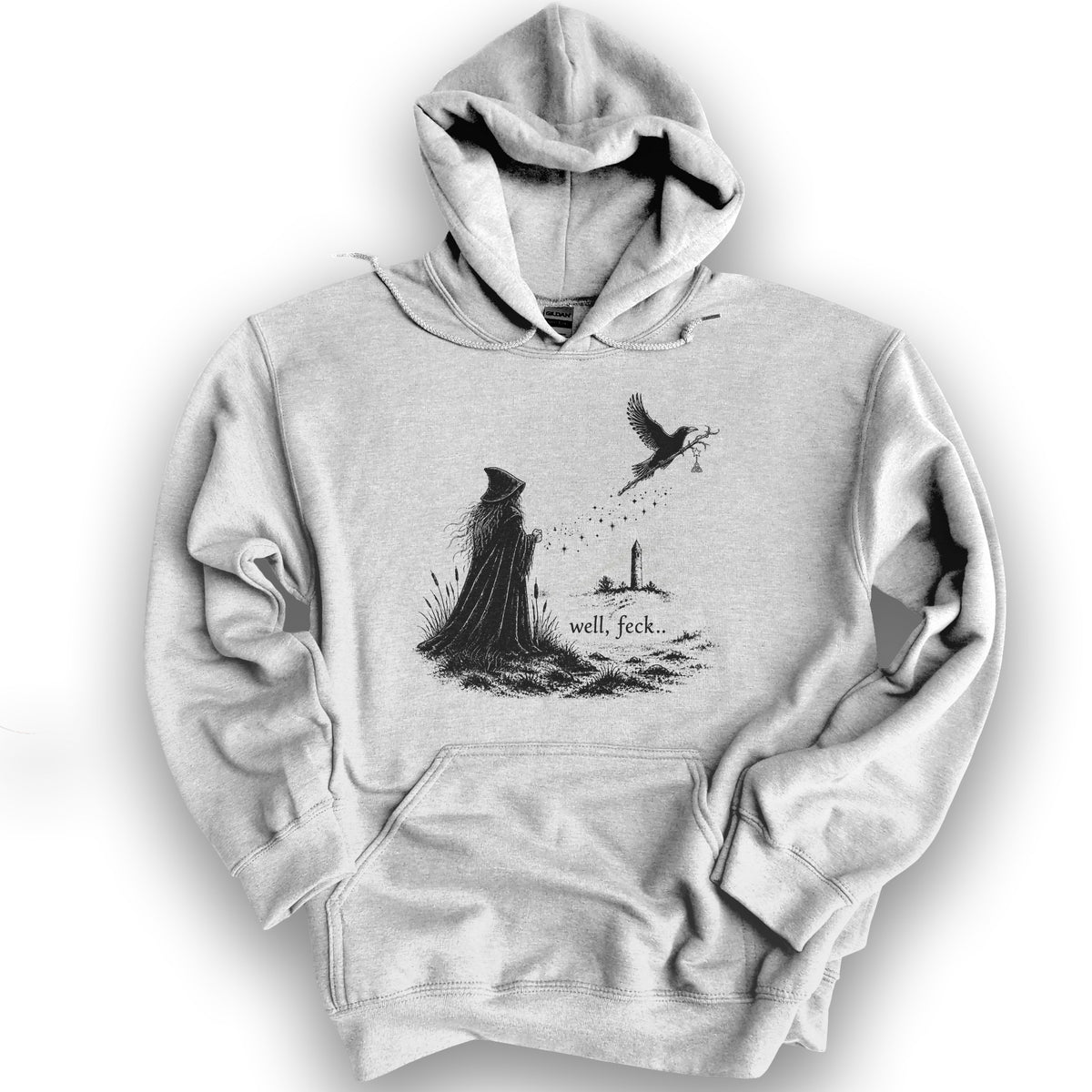 Well Feck Druid Hoodie - Ash
