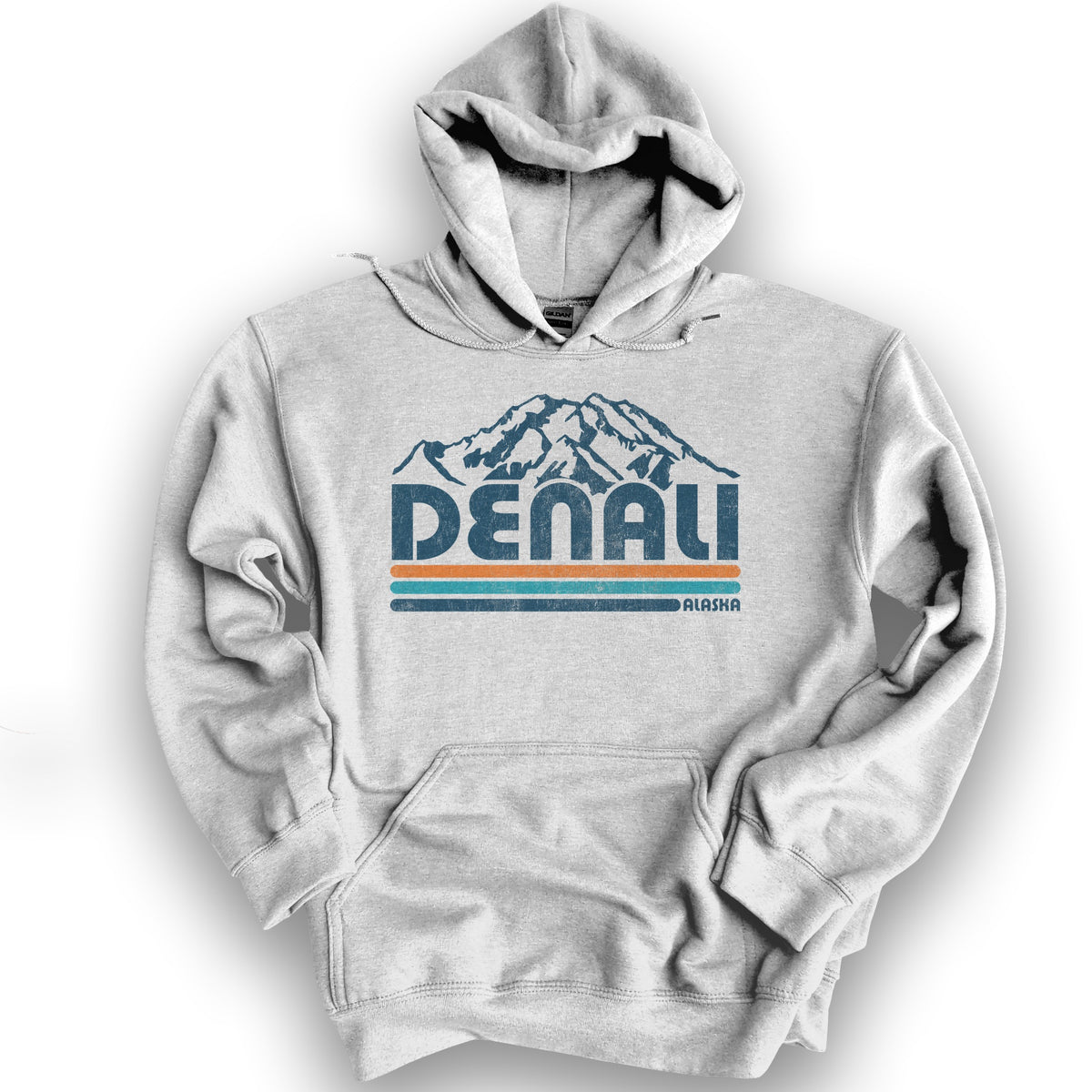 Denali Retro Stripe Hoodie - Ash