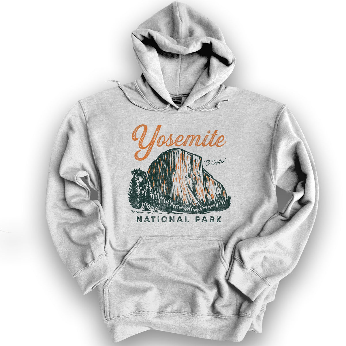 Yosemite El Capitan Sketch Hoodie - Ash