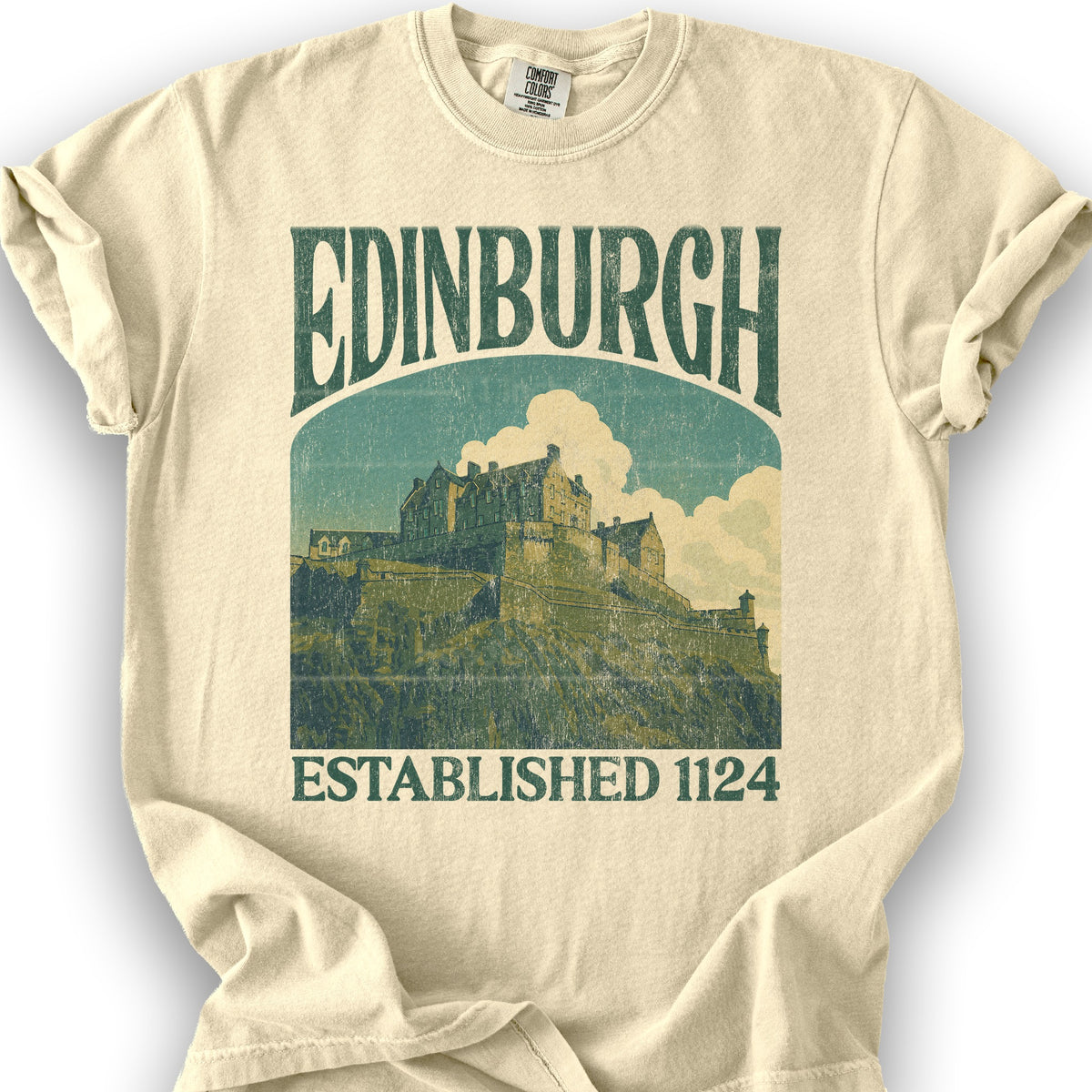 Edinburgh Scotland "Big and Bold" T-Shirt - Banana