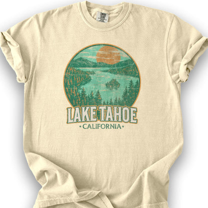 Lake Tahoe Retro Emerald Bay T-Shirt - Banana