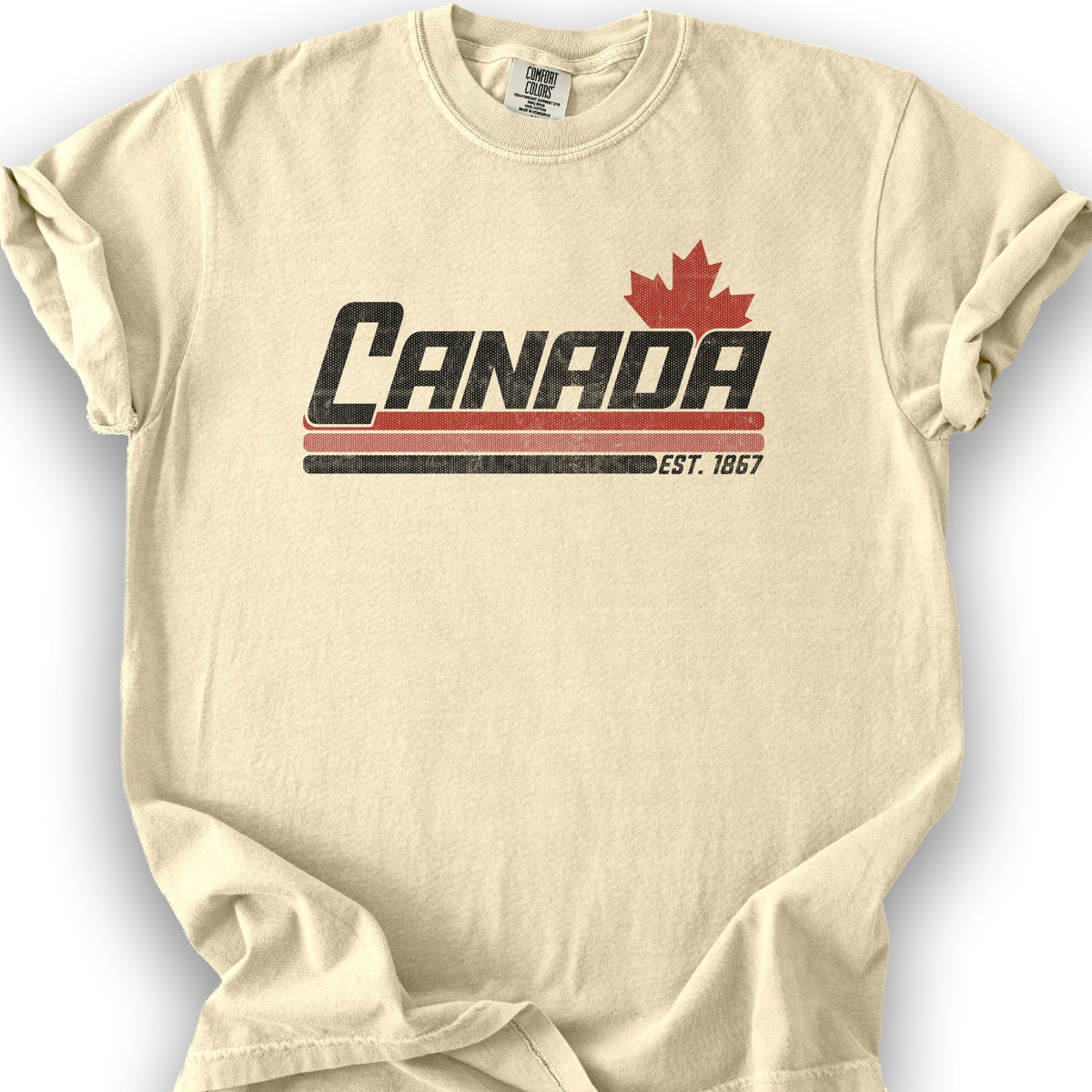 Canada Retro Stripe T-shirt - Banana