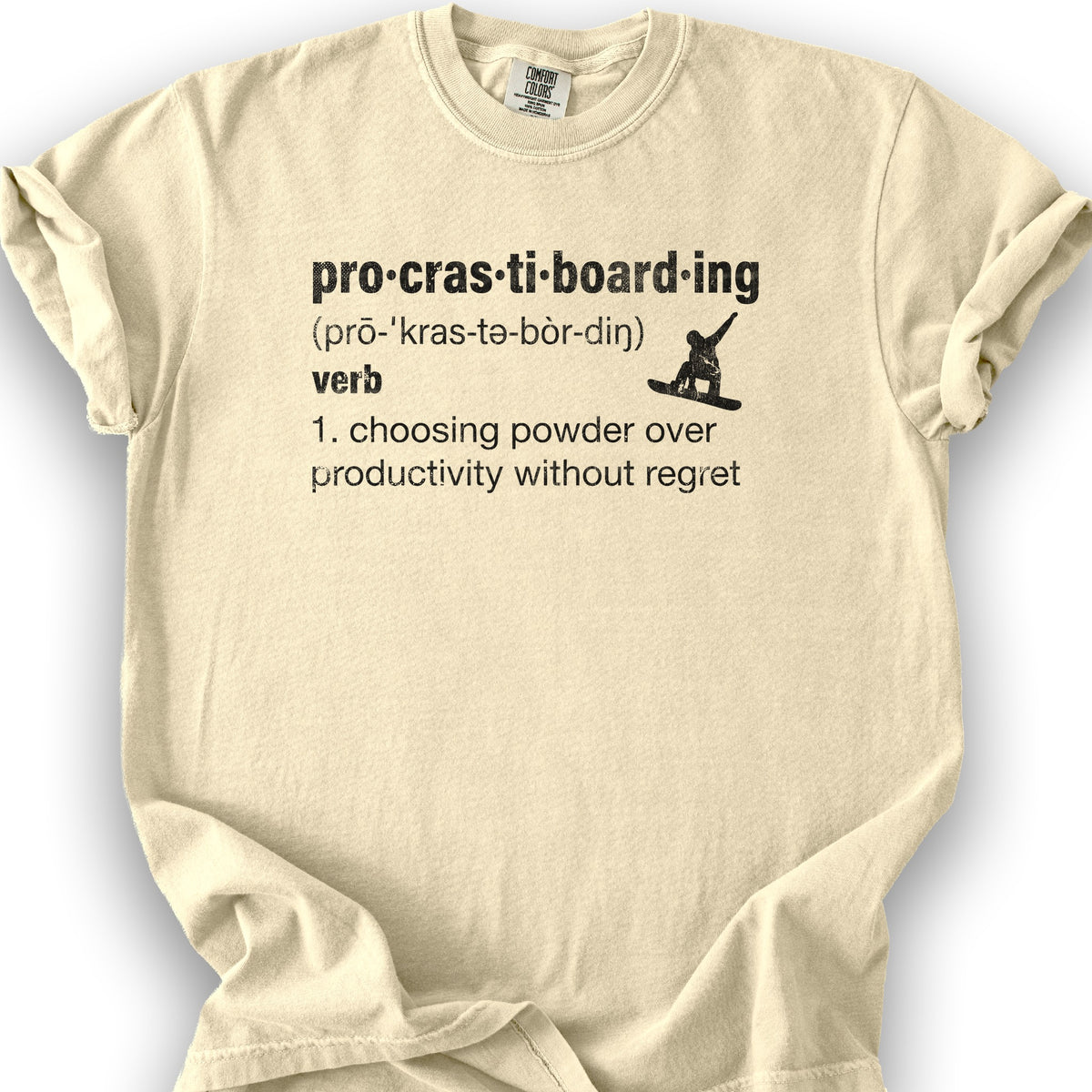 Procrastiboarding Snowboard T-shirt - Banana