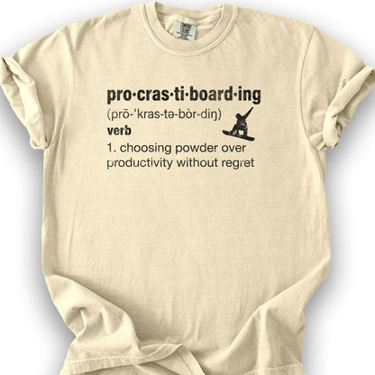 Procrastiboarding Snowboard T-shirt - Banana