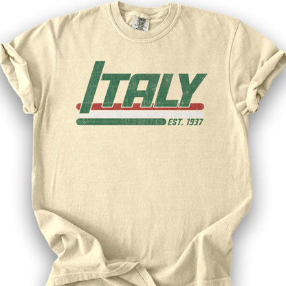 Italy Retro Stripe T-Shirt - Banana
