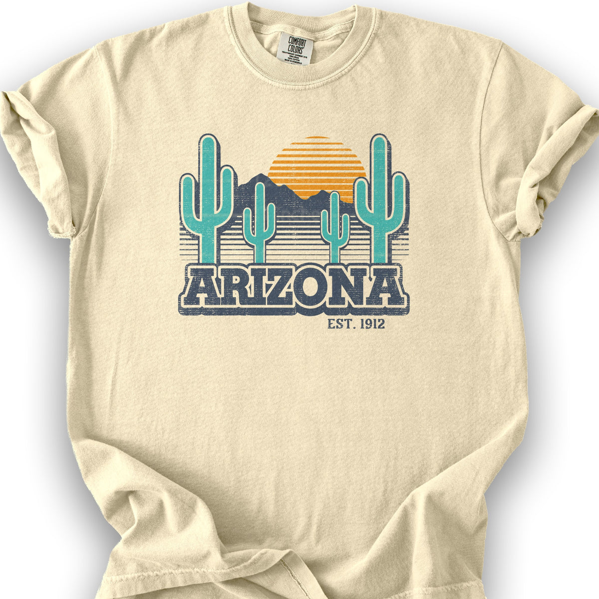Arizona Retro Cactus T-Shirt - Banana