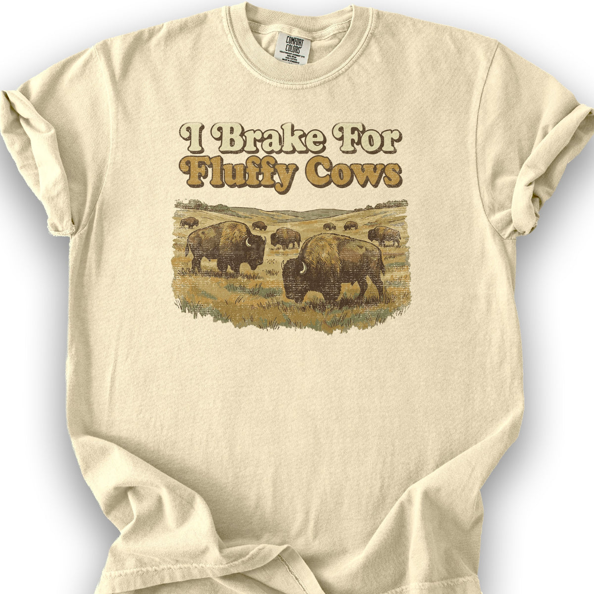 Brake For Fluffy Cows T-Shirt - Banana