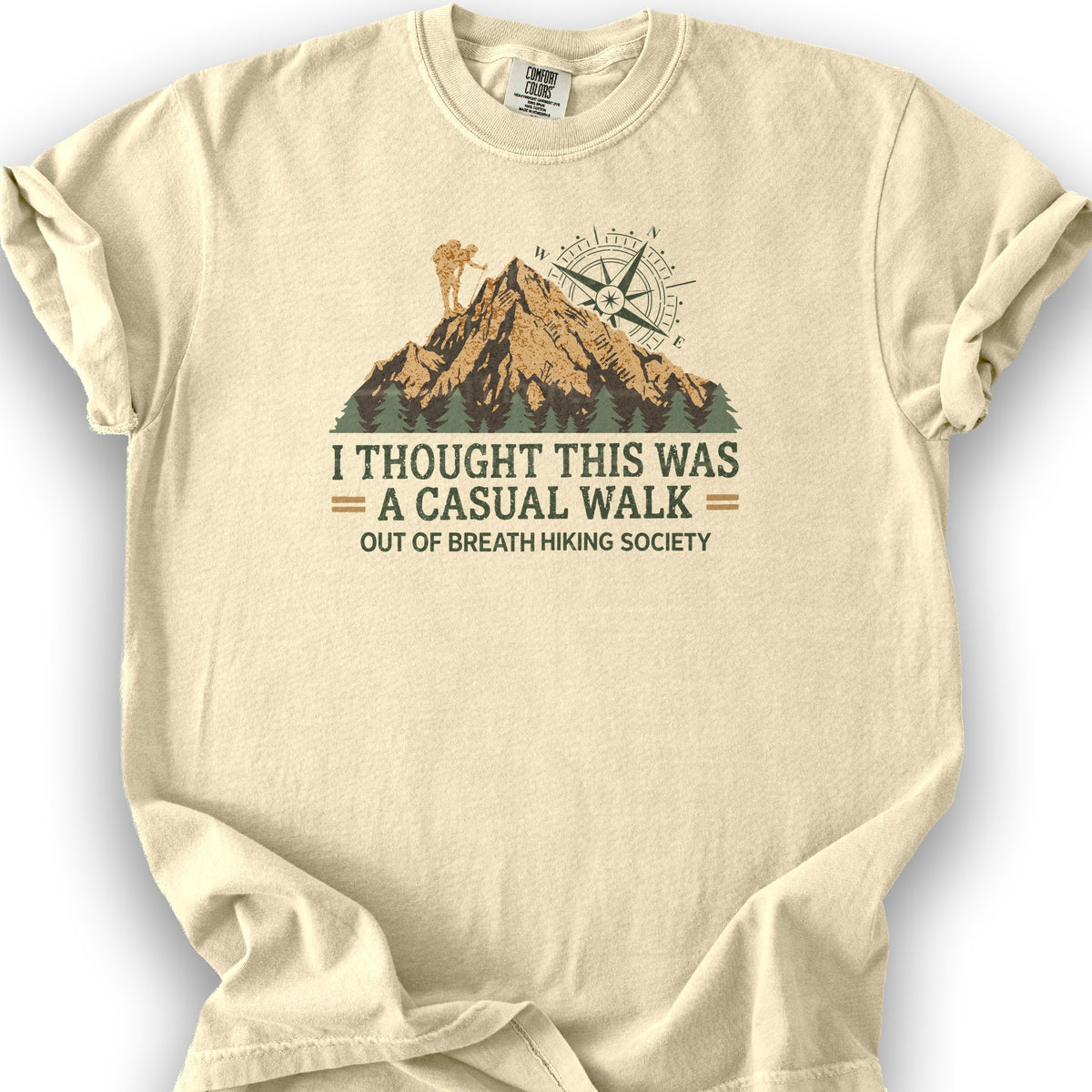 Casual Walk Hiking T-Shirt - Banana