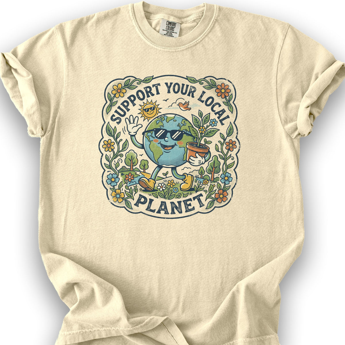 Support Your Local Planet T-Shirt - Banana