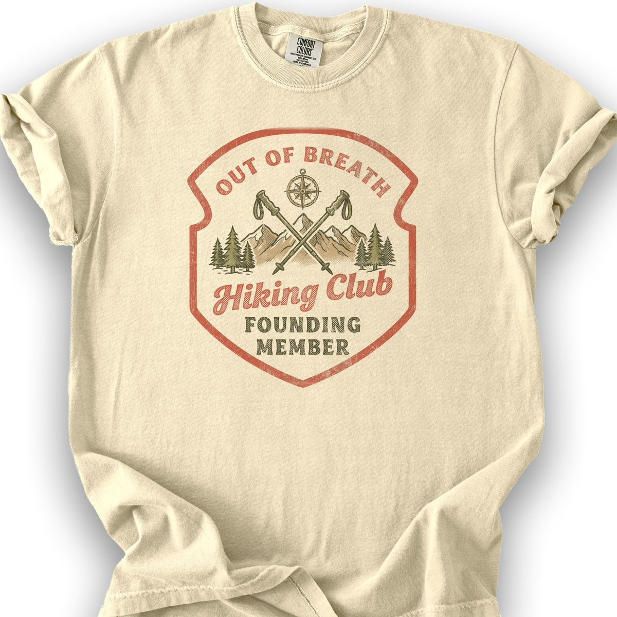 Out of Breath Hiking Club T-Shirt - Banana