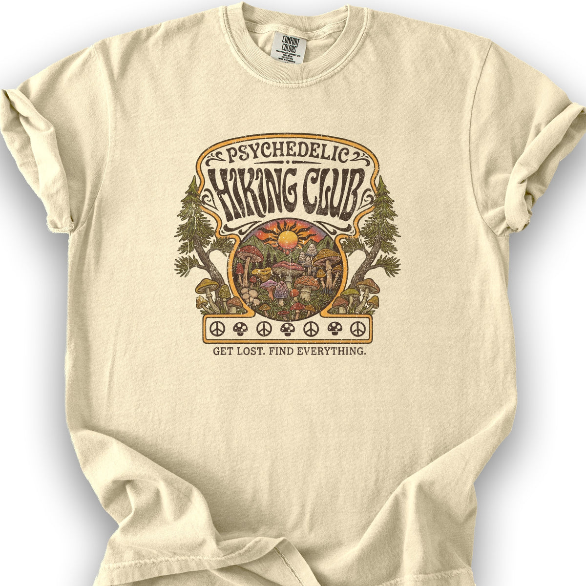 Pyschedelic Hiking Club V2 T-Shirt - Banana