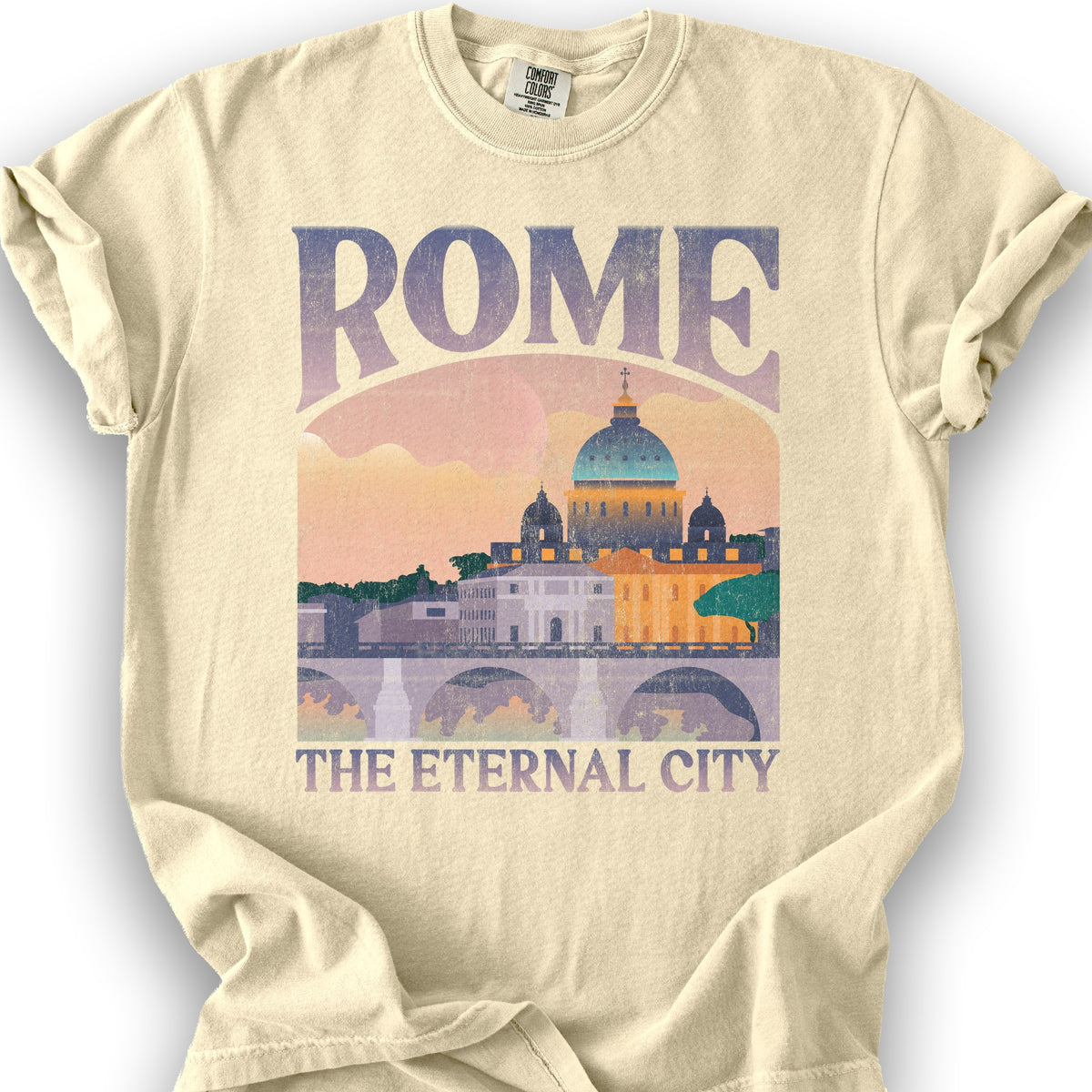 Rome Italy The Eternal City "Big and Bold" T-Shirt - Banana