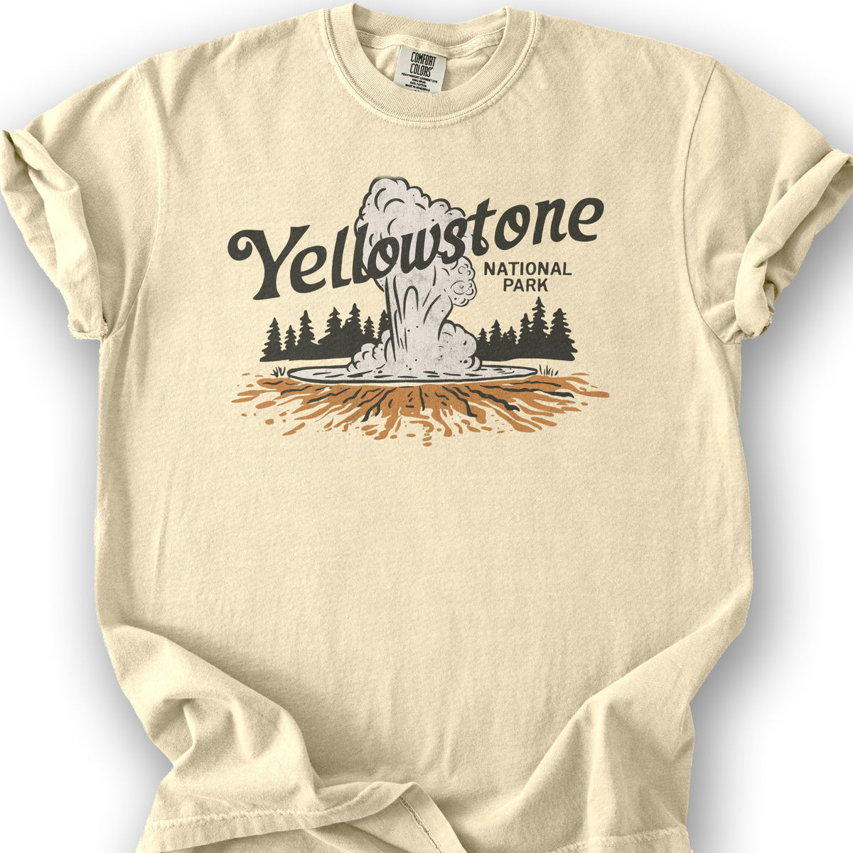 Yellowstone National Park "Old Faithful" T-Shirt - Banana
