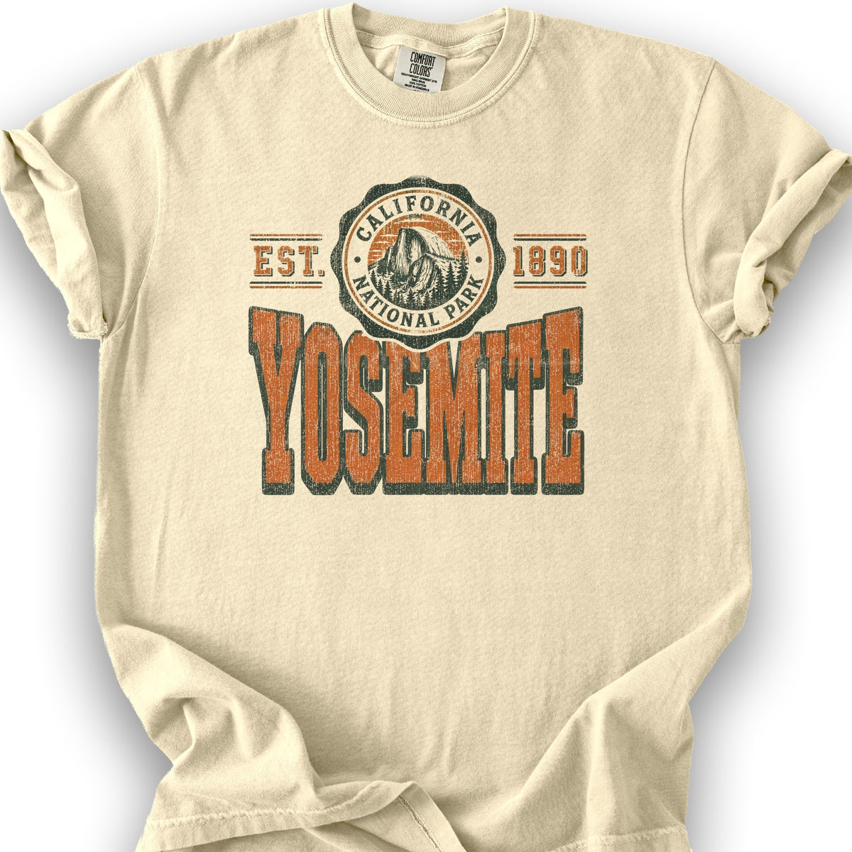 Yosemite Retro Scoop T-Shirt - Yosemite_Retro_Varisty_V01 - Banana