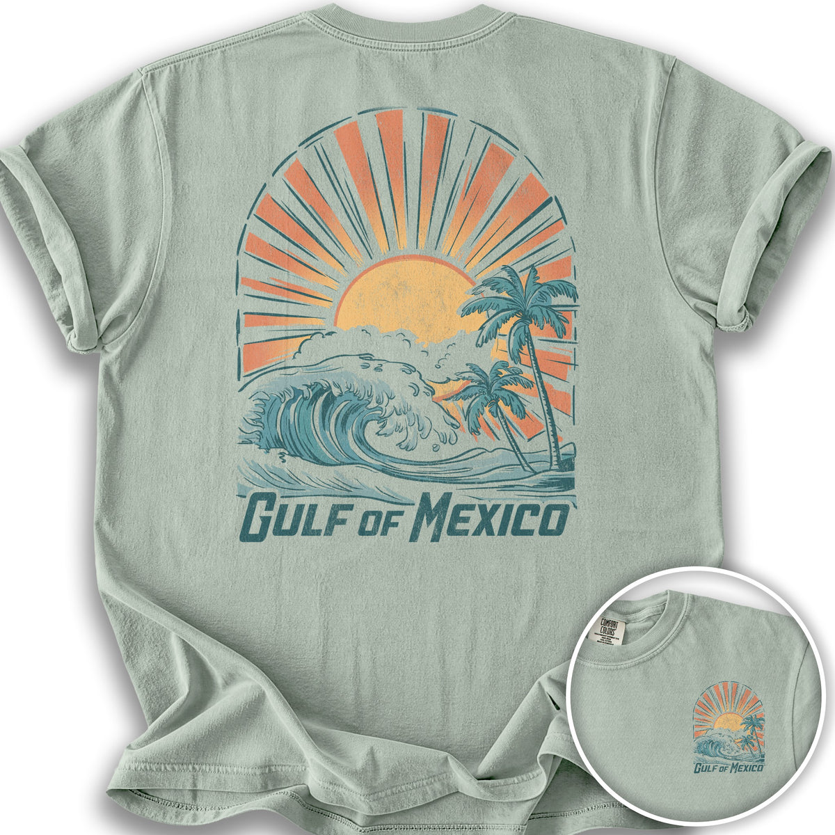 Gulf of Mexico "Sunny Vibes" Front/Back Print T-Shirt - Bay